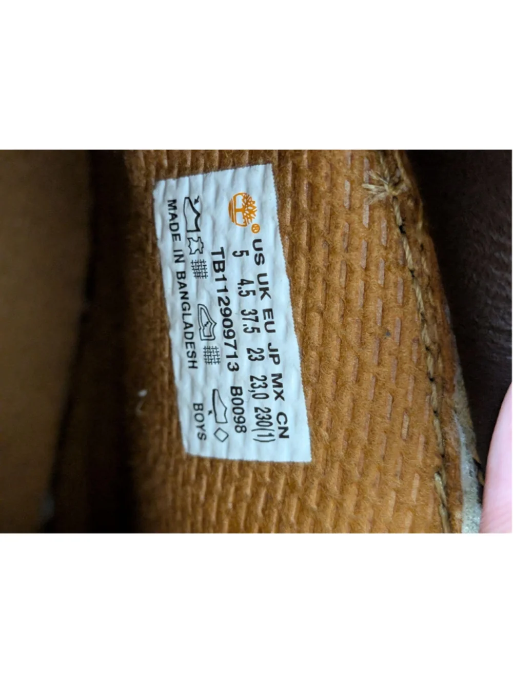 Timberland Nubuck Ankle Boots Kids Size 5M Beige Combat Work TB112909713